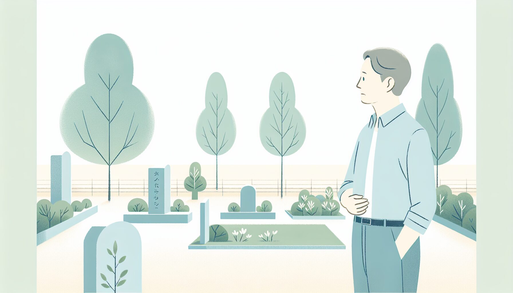 一般墓と永代供養墓の比較イメージ