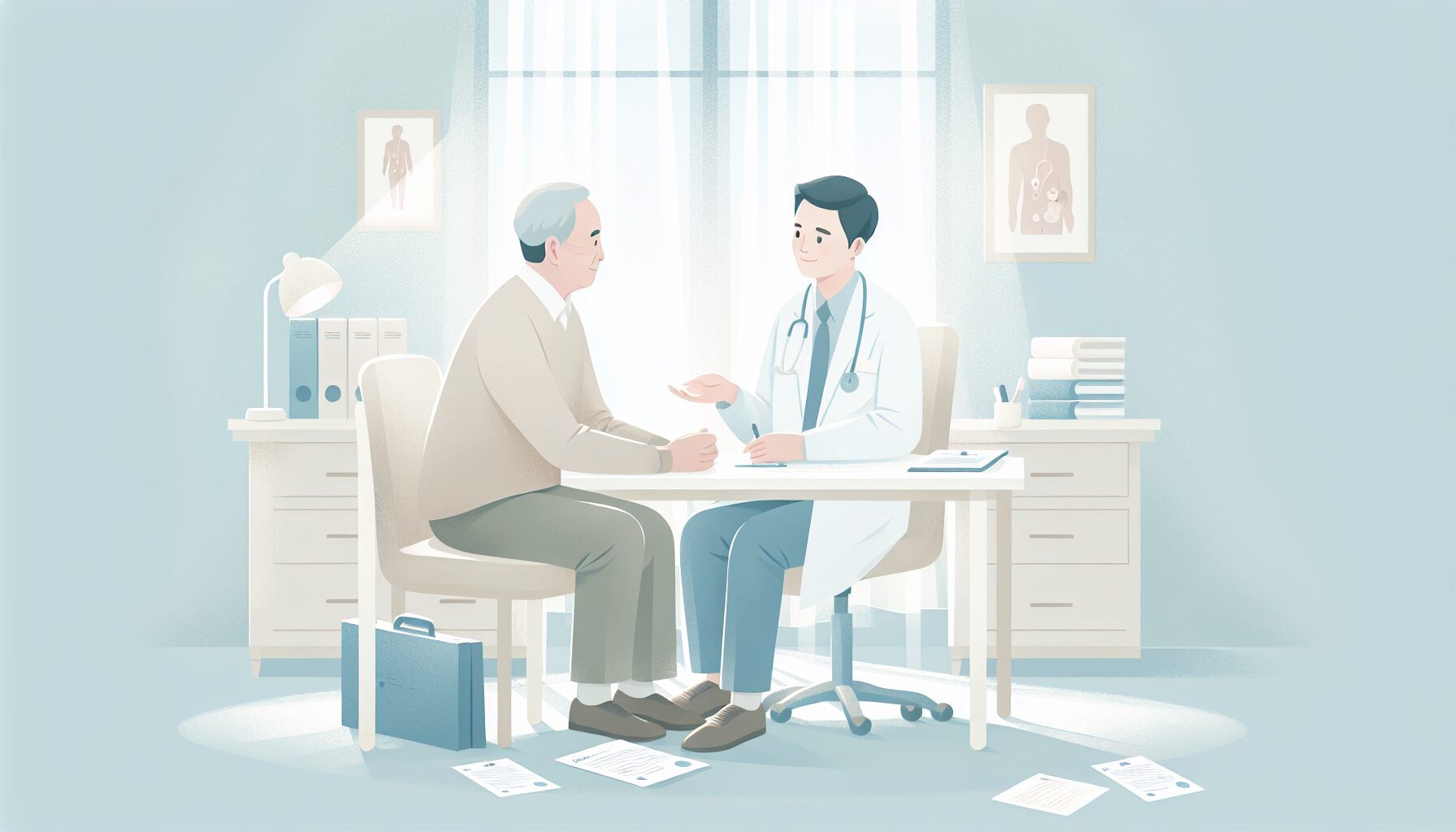 かかりつけ医と終末期医療について相談するイメージ