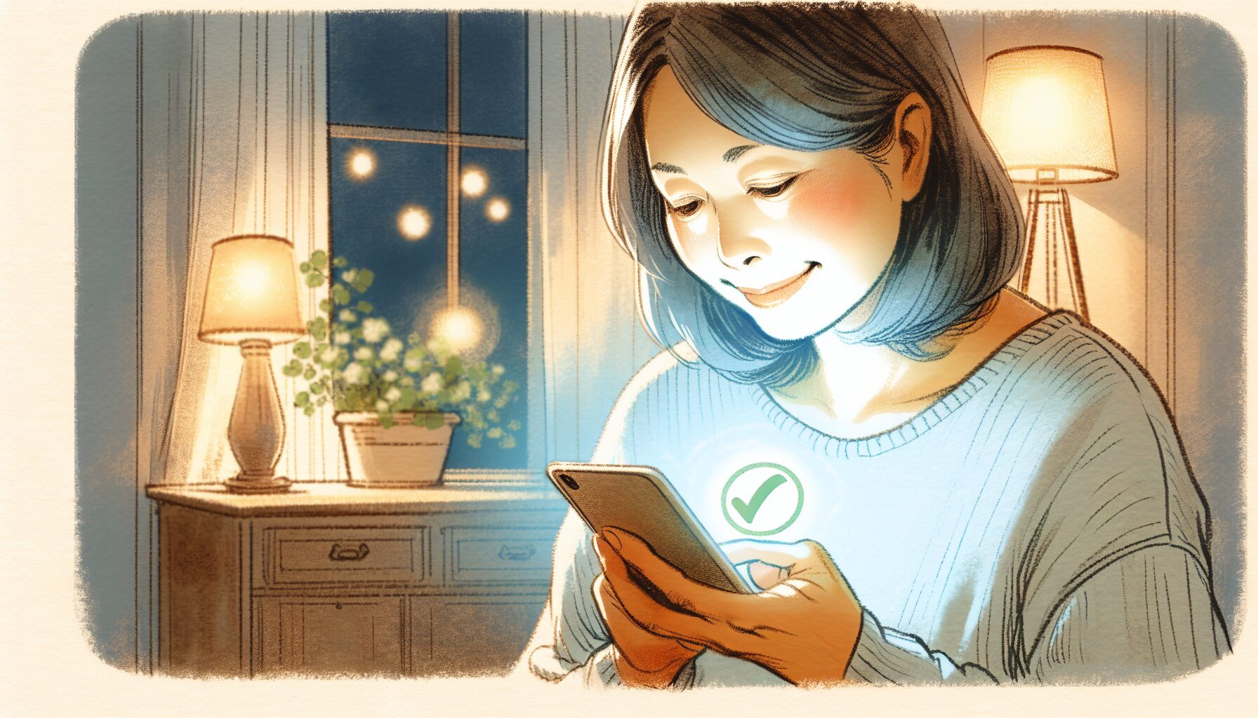 家族が遠くから見守るスマートフォン通知