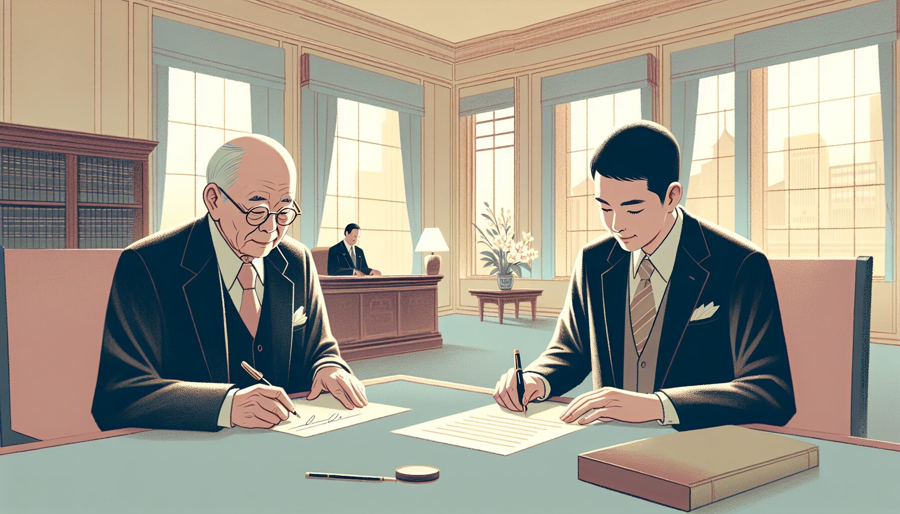 公正証書で死後事務委任契約を締結するイメージ