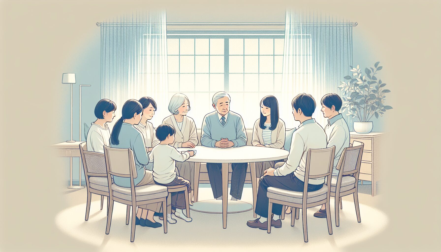 家族で終活について話し合う