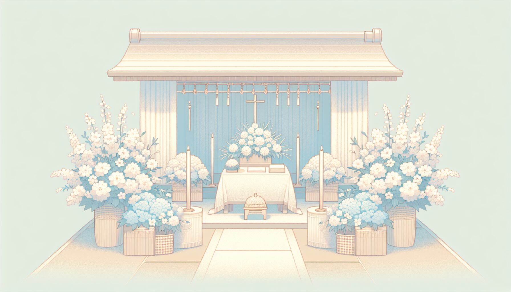 生活保護受給者の葬儀に関するイラスト