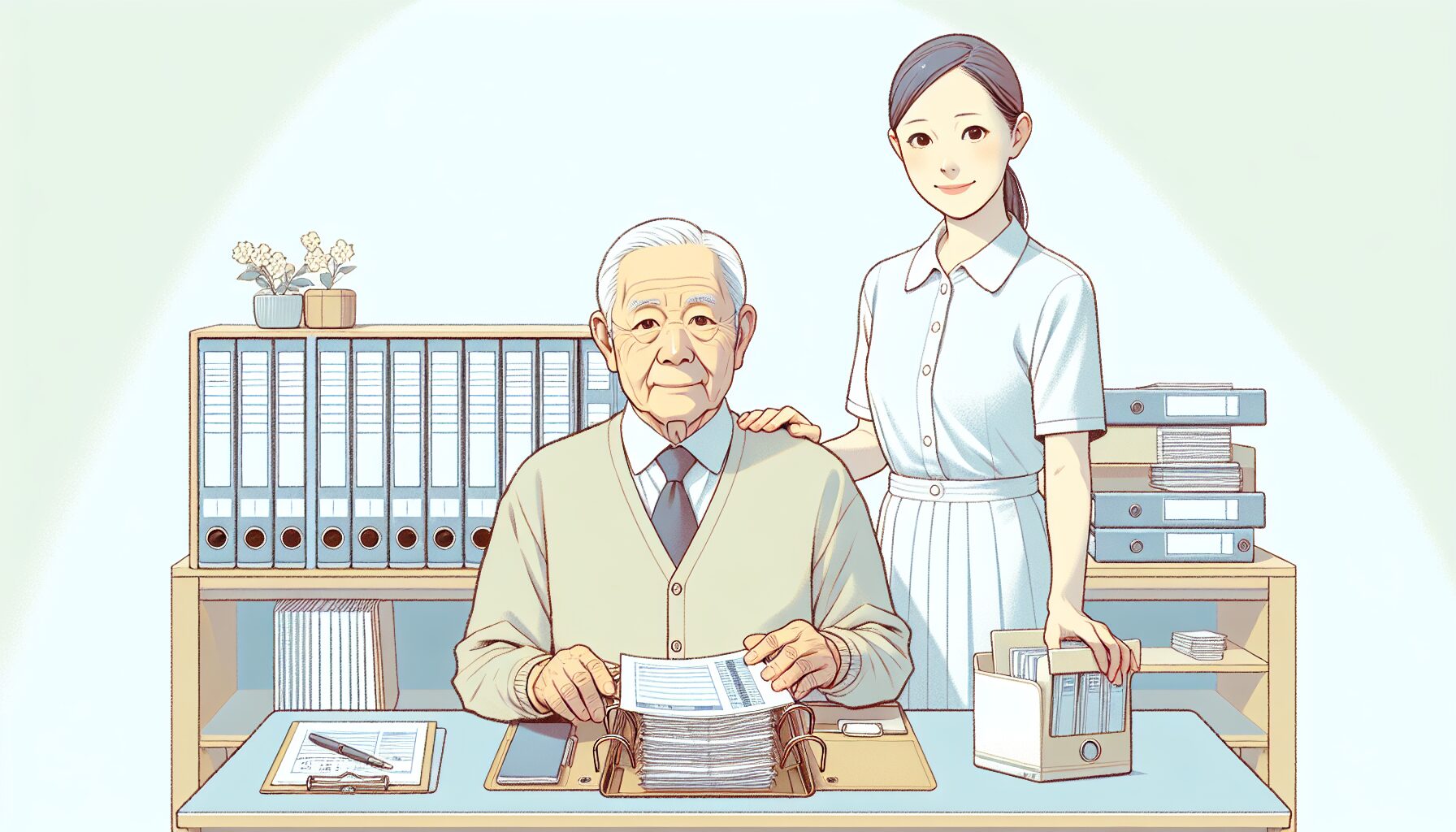 成年後見制度の後見人・財産管理のイラスト