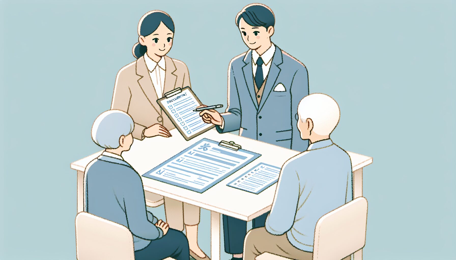 死後事務委任契約書の必須記載事項を確認するイメージ