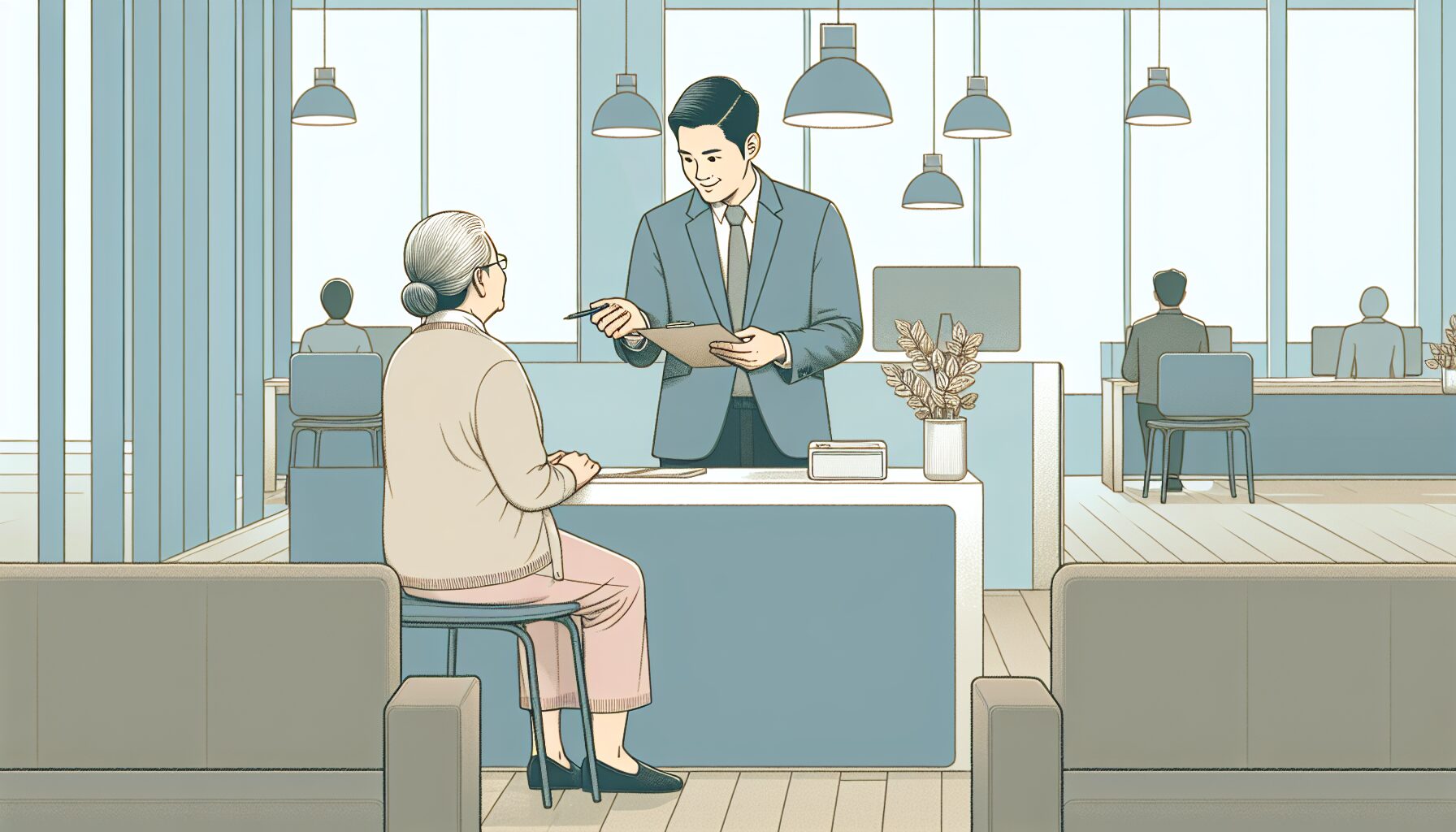 財産整理について専門家と相談する高齢者のイメージ