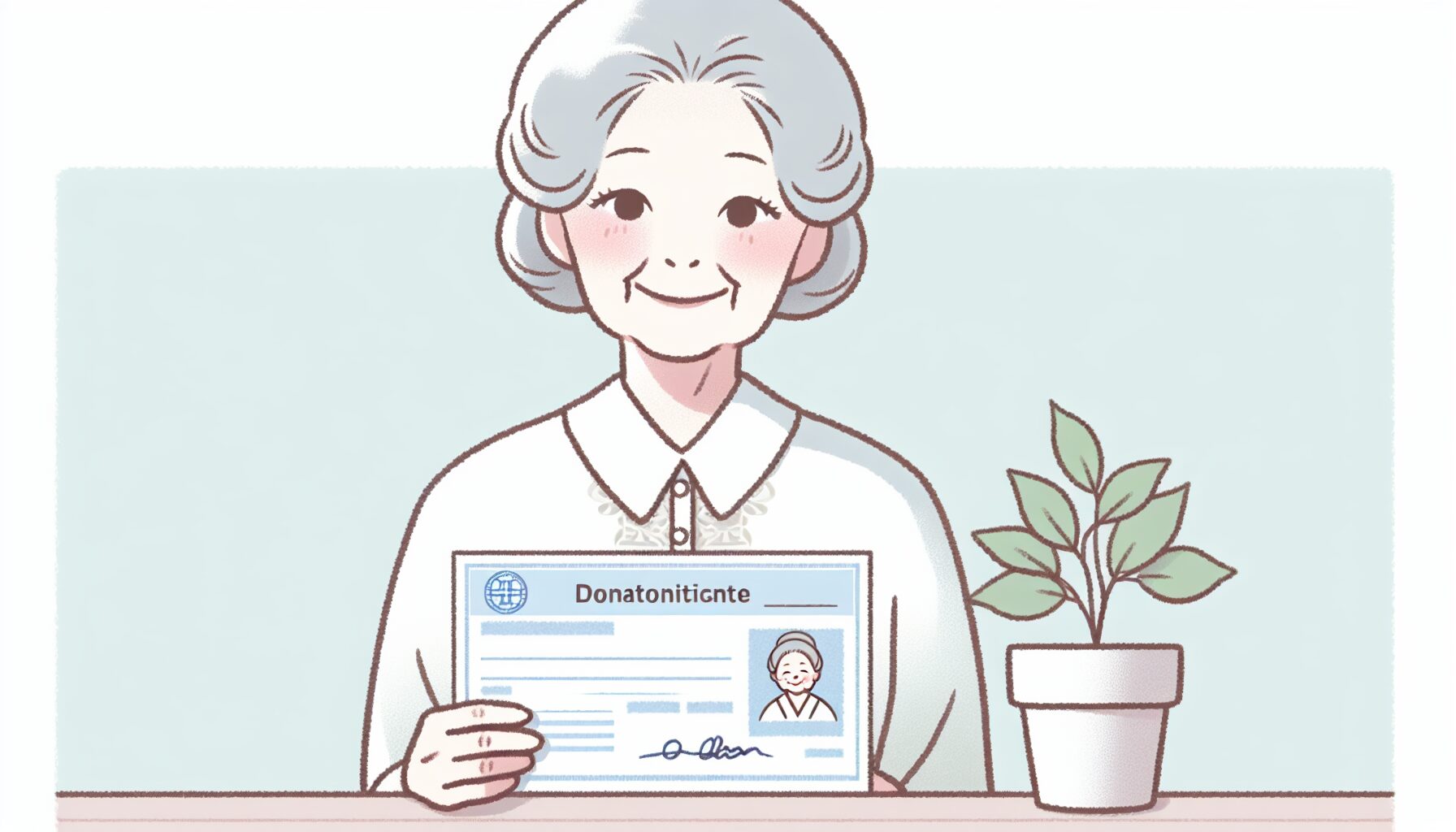 遺贈寄付を検討する高齢者のイメージ