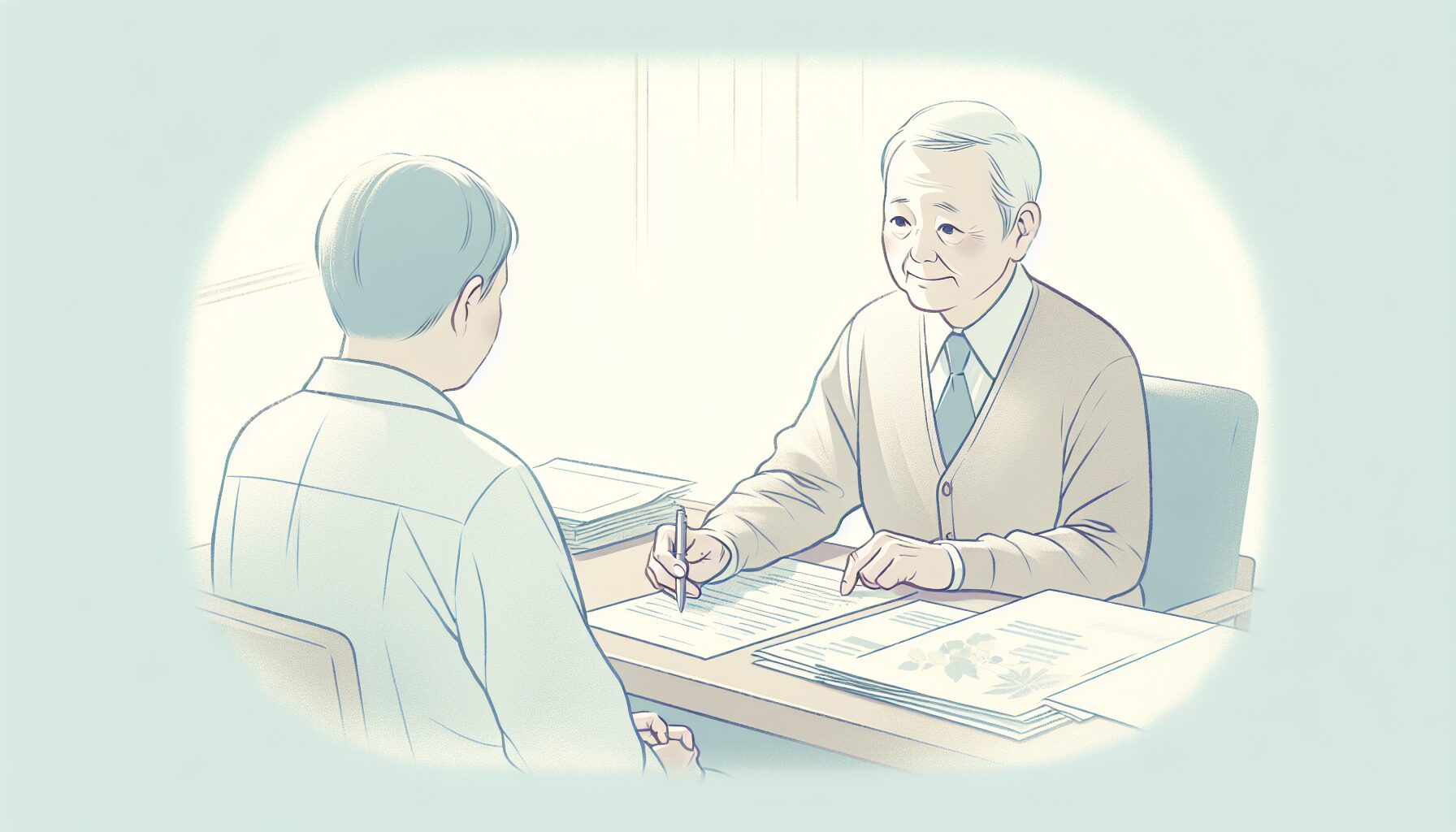 公証役場で公正証書遺言を作成するイメージ