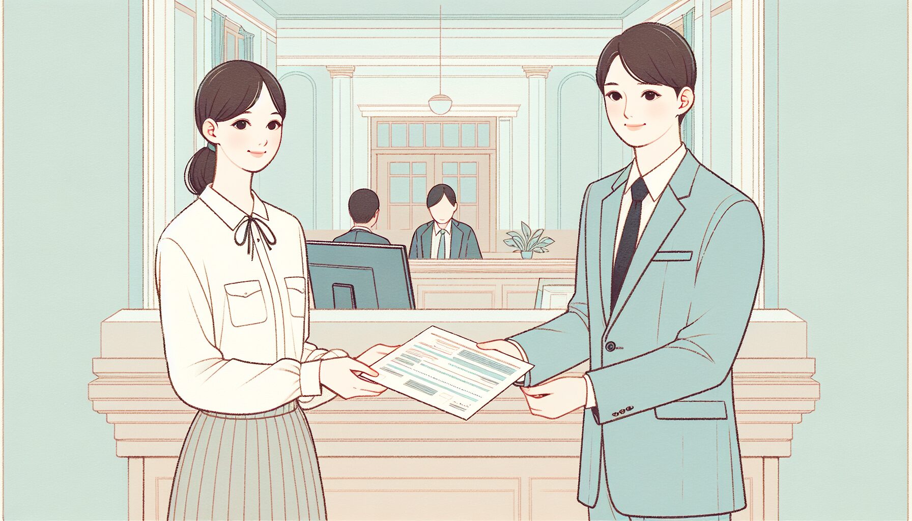 本人情報シートを家庭裁判所に提出するシーン