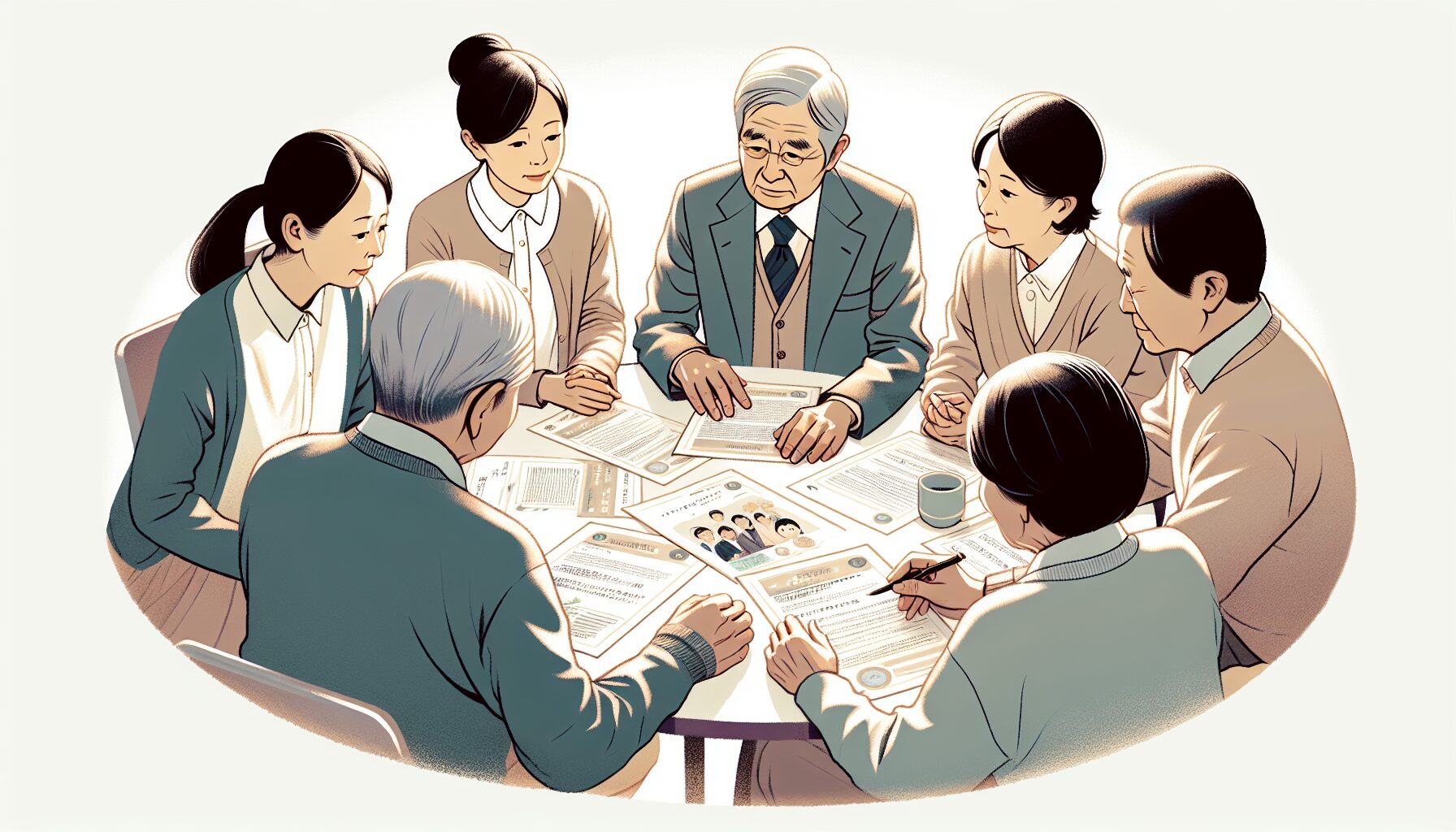 遺言書・死後事務委任・身元保証の三層構造で備えるイメージ